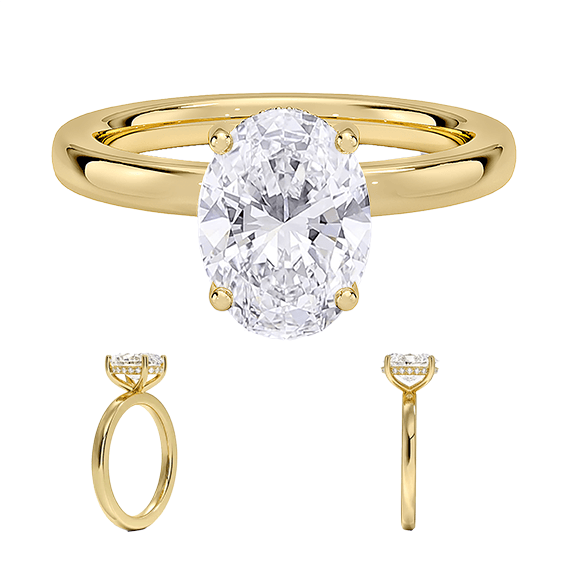 Sydney Perfect Fit 2ct E VVS2 Oval Lab Diamond Engagement Ring Oval Cut (OV 3123)
