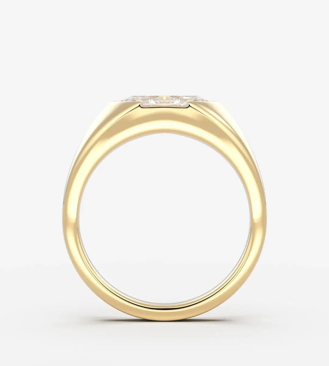 JU TIKTIOK LIVESTREAM solid 14k yellow gold 2CT marquise cut , east -west Bezel setting E color VS1 Clarity size 6