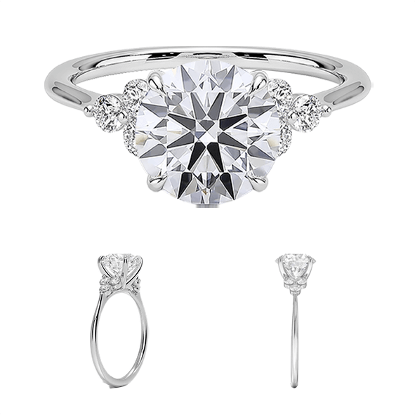 Melody 1.5ct D VVS2 Round Brilliant Cut Lab Diamond Engagement Ring (RD 3131)