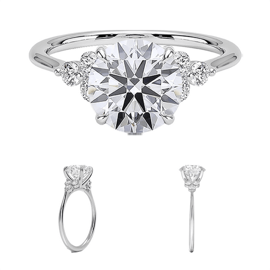 Melody 1.5ct D VVS2 Round Brilliant Cut Lab Diamond Engagement Ring (RD 3131)