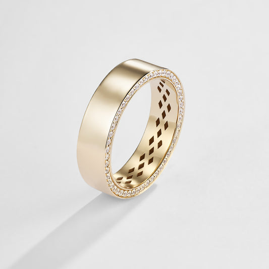 Eternity Both Sides Lab Diamond Men Band 14K (BM 018)