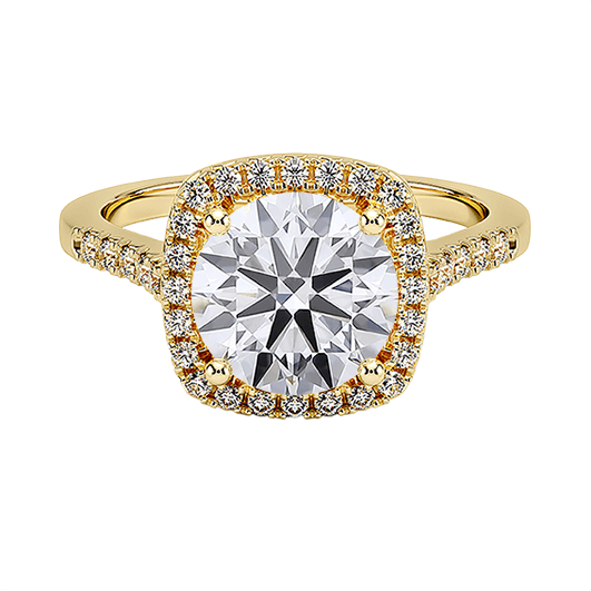 Odessa Halo 1.5ct D VVS2  Lab Diamond Engagement Ring(RD 1132)