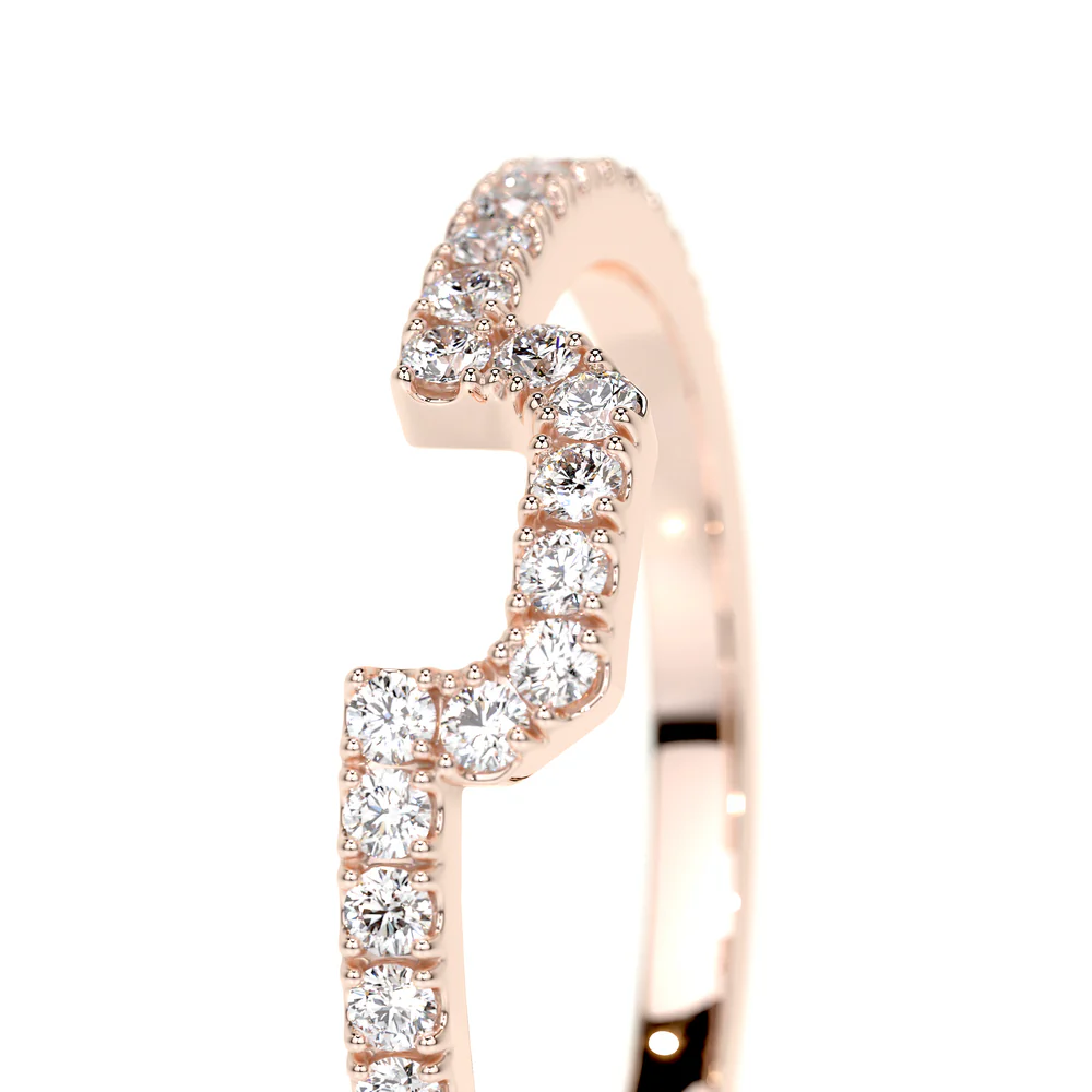 TIKTOK lIVESTREAM 14k rose gold band 1.9mm 26pcs round lab diamonds 0.3tcw DEF VS