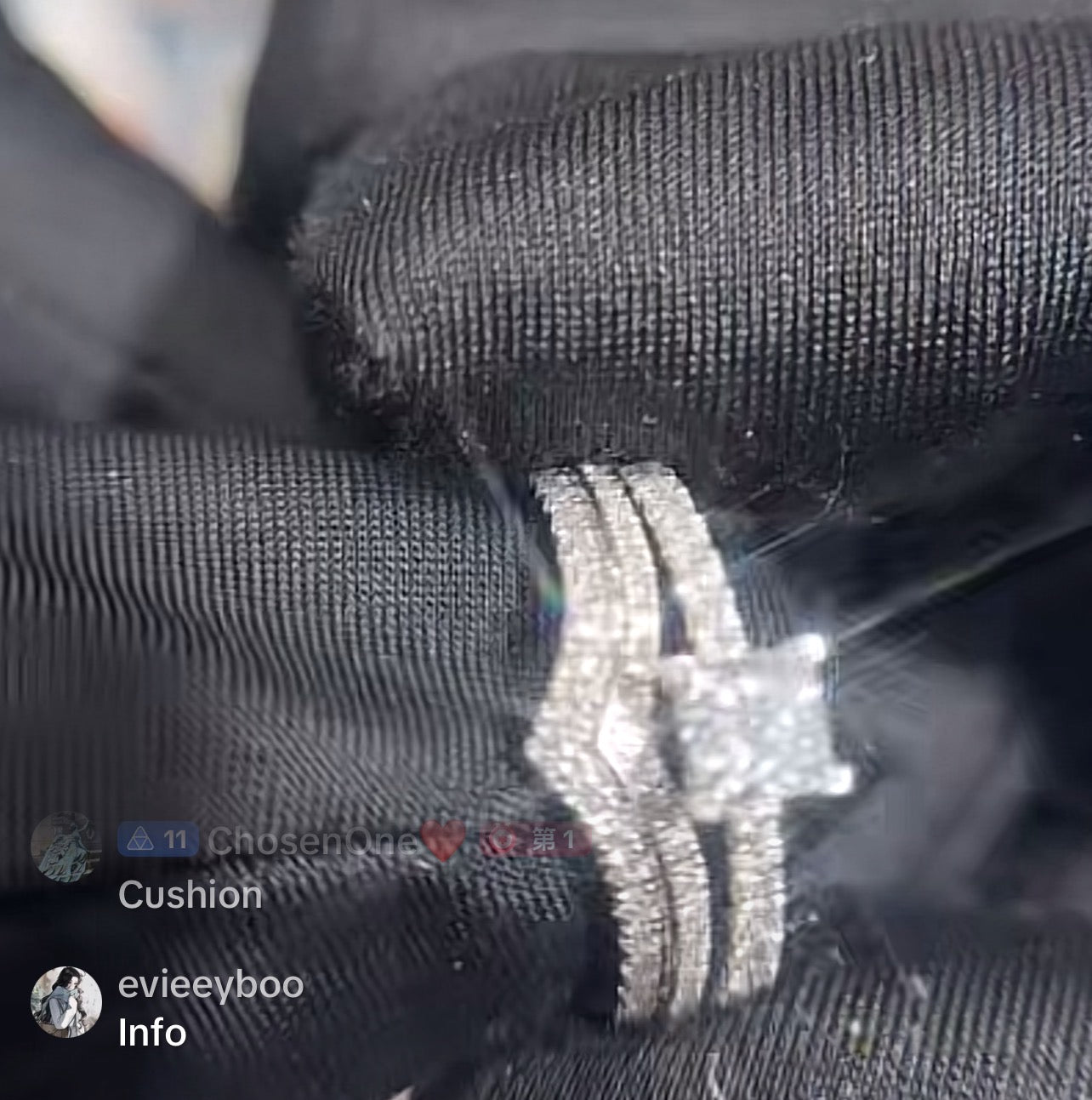 50% deposit link Pat TIKTOK LIVESTREAM Princess cut 14k 0.5ct white gold and double V shape band with IGI certificate