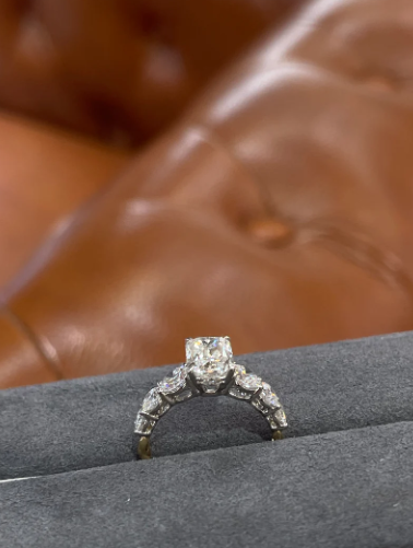 E link 3-1 2 rings Tiktok livestream 14K all Yellow Gold(not 2-tone ) 3ct without ruby Marquise lab grown diamonds Ring E VS1 size 7+Ashoka change to oval 2.5ct E VS1 size 11