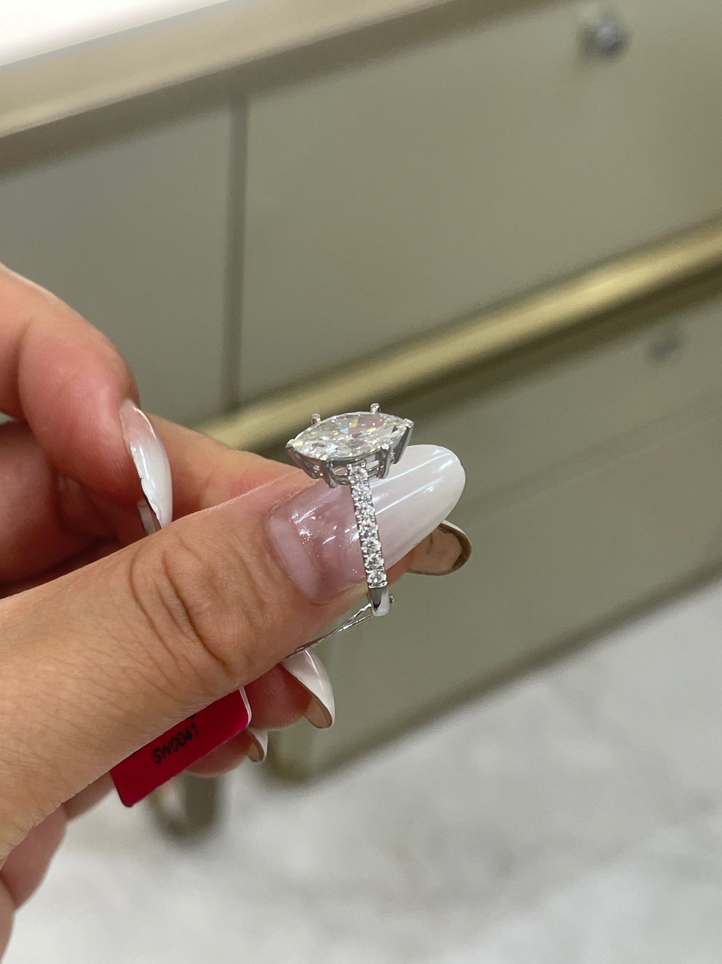TIKTOK LIVESTREAM Aza 14K Yellow Gold, 3CT radiant cut with thicker band tulip setting size 7