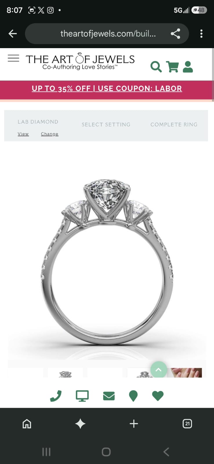 CAS TIKTIOK LIVESTREAM 2-1 deposit link solid 14k white gold 3ct elongated cushion cut ,E color VS1 Clarity with IGI certificate, 3-Stone paved band side 0.25ct/pc, Cathedral setting ,size 6.75
