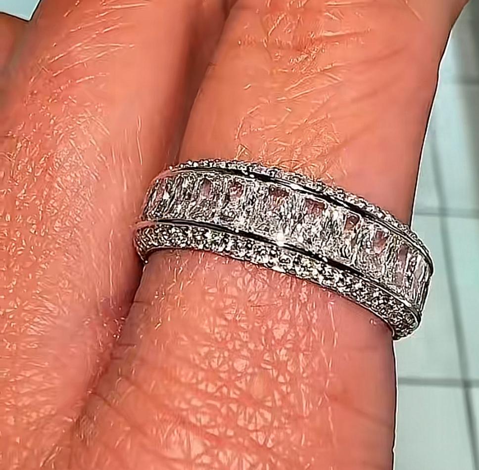 MED EM TIKTOK LIVESTREAM DEPOSIT LINK , ring sets+men band ring 14K solid white gold 6ct radiant D V1 With IGI certificate with matching band and men band ring size 7 &10