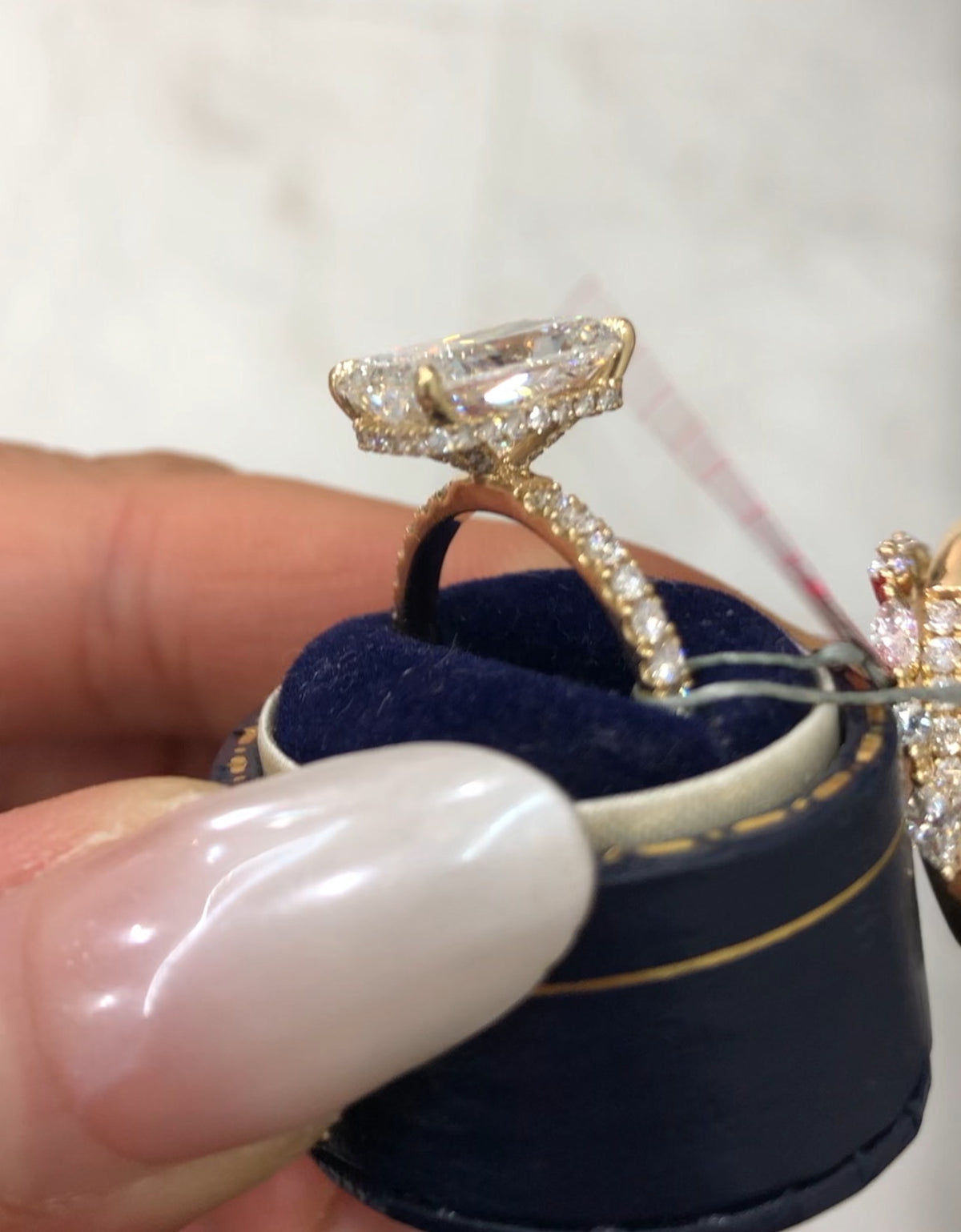 RA TIKTOK LIVESTREAM 2-2 LINK , solid 14K white Gold hidden halo 4CT,E VS1, Radiant Cut Lab Diamond ring IGI Certified, size 6.5