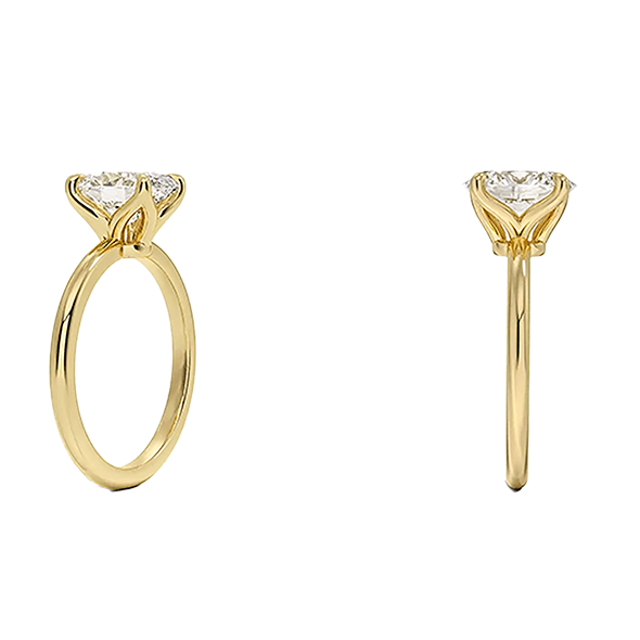 14K 2.5ct Solitaire Engagement Ring Solitaire Lab Diamond (OV 3118)