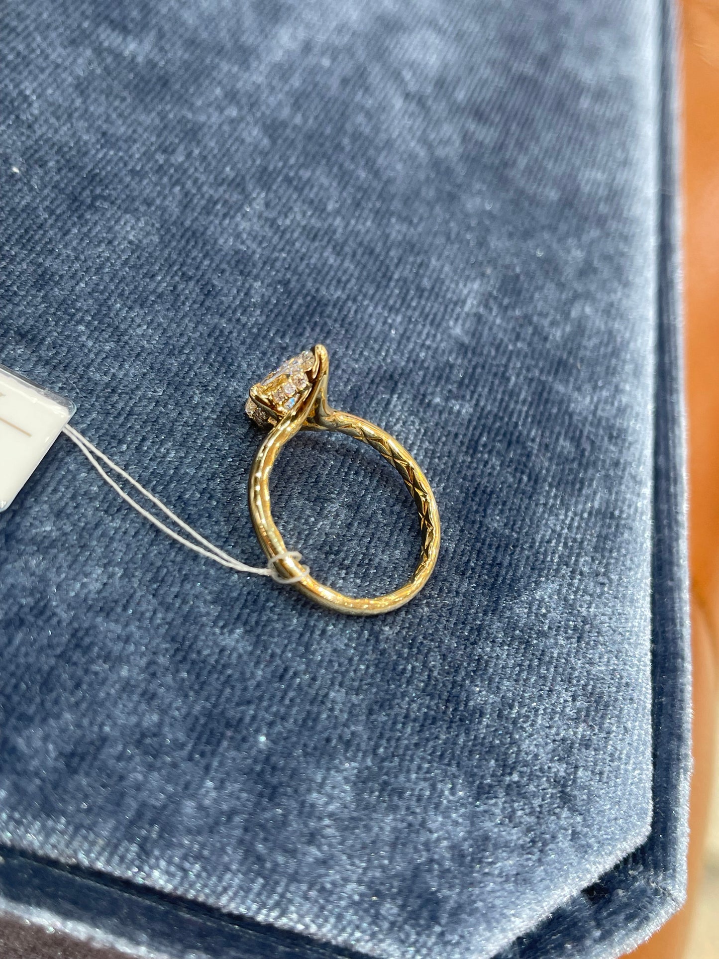 14k Yellow gold 2ct Hidden halo Plain band E VVS2 IGI certificate size5