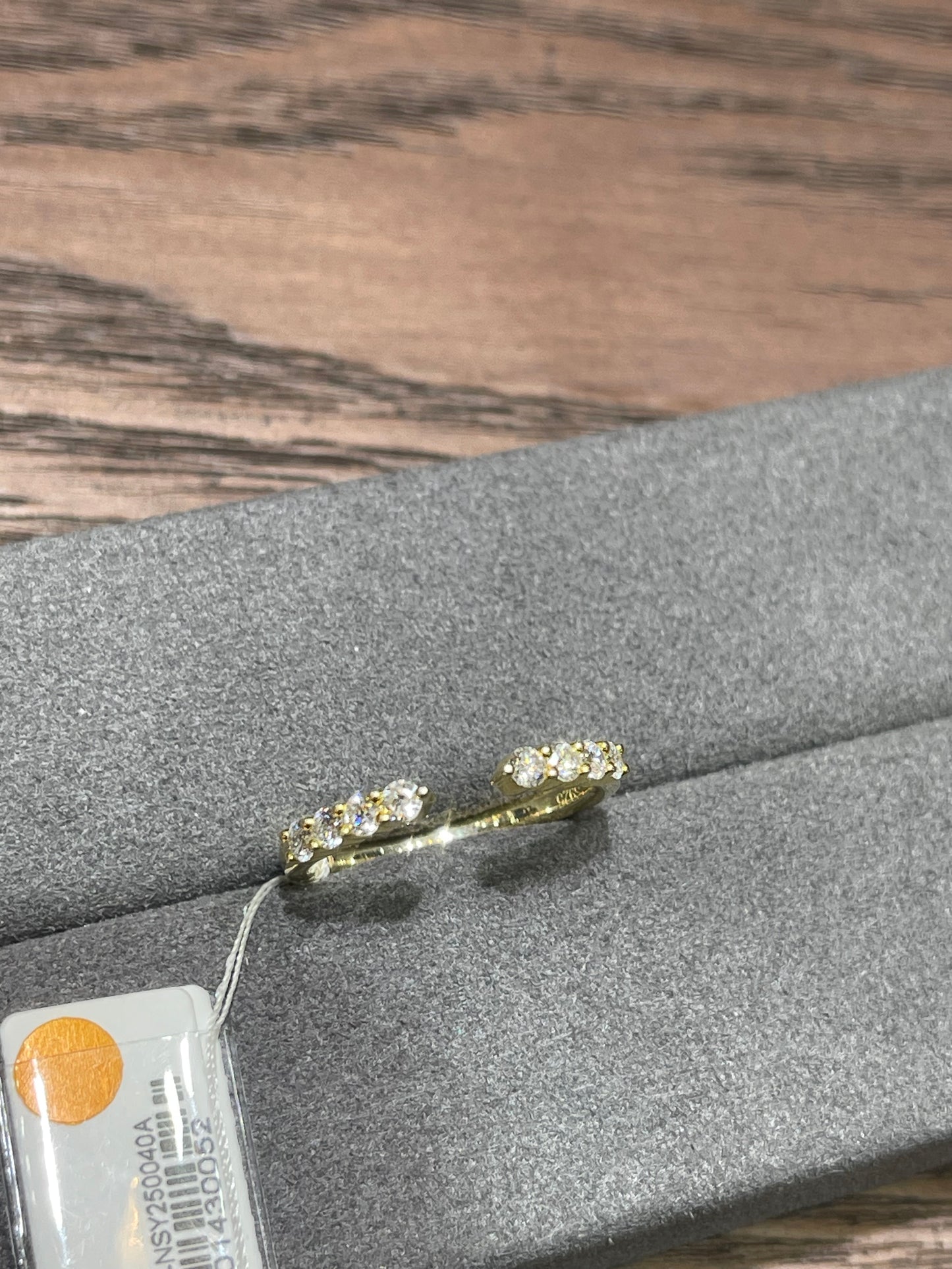 Alic 50% Balance LINK Tiktok Livestream 14k yellow gold open Band ring Band, Lab Grown Created Diamond size8 (Copy)