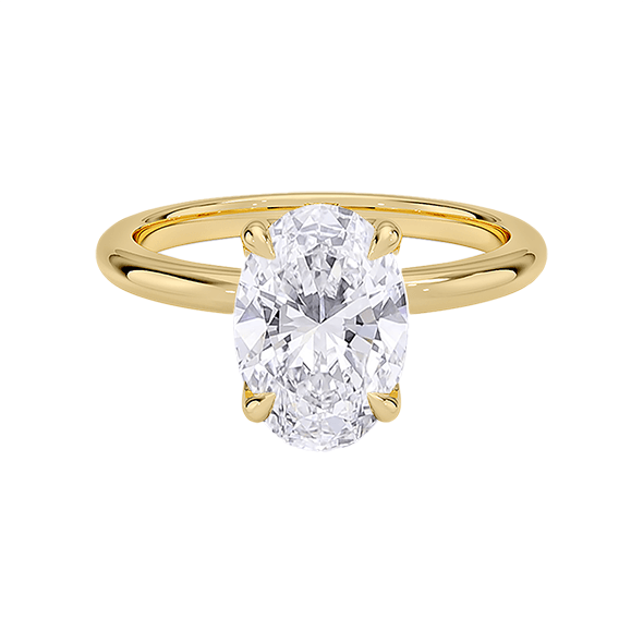 14K 2.5ct Solitaire Engagement Ring Solitaire Lab Diamond (OV 3118)