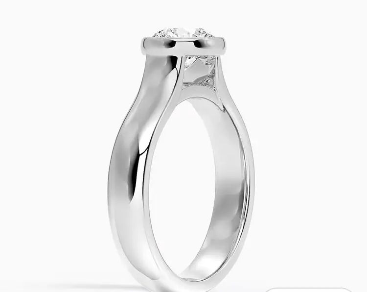 M TIKTOK LIVESTREAM Platinum 2ct round ct bezel setting lab grown diamond IGI certificate size 7.5