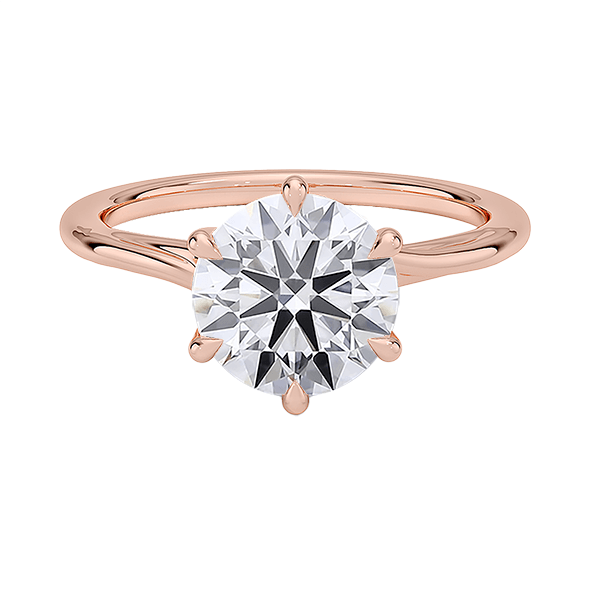 14K 1ct D VVS1  Delilah Twist Solitaire Engagement Ring Round Lab Diamond (RD 1120)