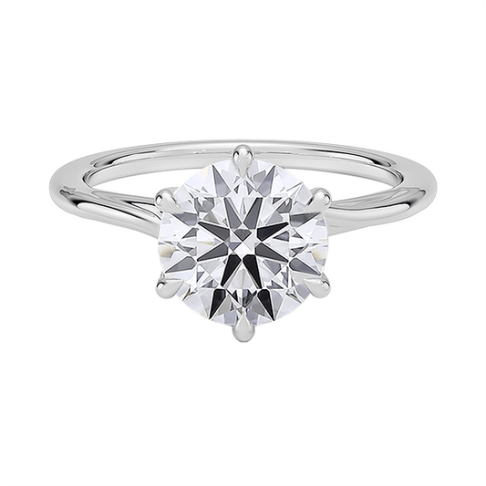 14K 1ct D VVS1  Delilah Twist Solitaire Engagement Ring Round Lab Diamond (RD 1120)