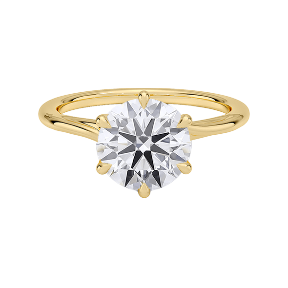 14K 1ct D VVS1  Delilah Twist Solitaire Engagement Ring Round Lab Diamond (RD 1120)