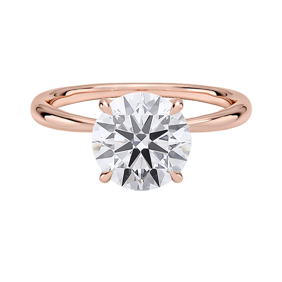 Classic 14k 1.5ct D VVS2  Solitaire Round Brilliant Cut Plain Engagement Ring 4 prong Lab Diamond (RD 1123)