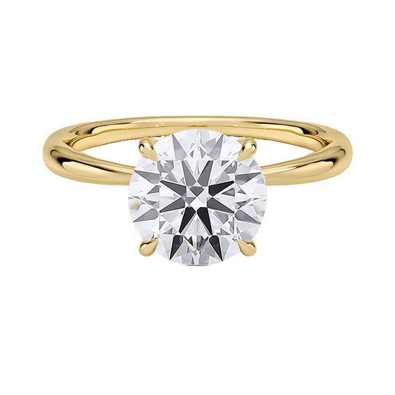 Classic 14k 1.5ct D VVS2  Solitaire Round Brilliant Cut Plain Engagement Ring 4 prong Lab Diamond (RD 1123)