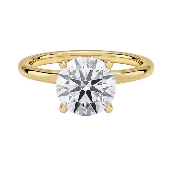 Classic 14k 2ct E VVS2 four prongs Solitaire Round Brilliant Cut Plain Engagement Ring 4 prong Lab Diamond (RD 1125)