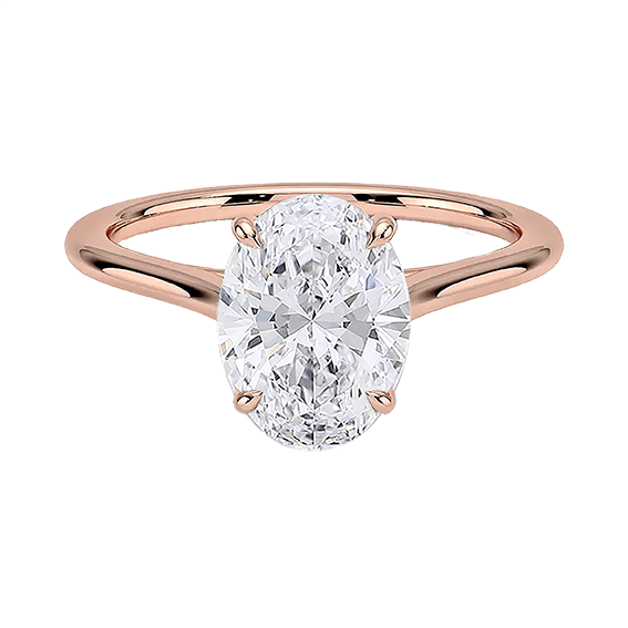 Classic Adorned Dawn 2ct E VVS2 Oval Lab Diamond Engagement Ring (OV 3126)