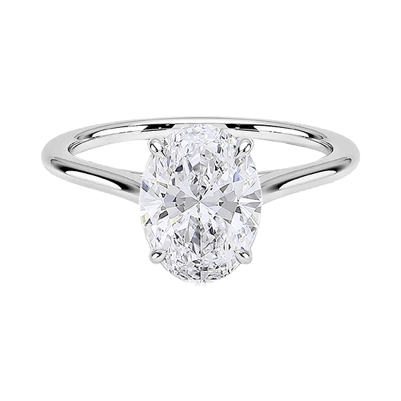 Classic Adorned Dawn 2ct E VVS2 Oval Lab Diamond Engagement Ring (OV 3126)