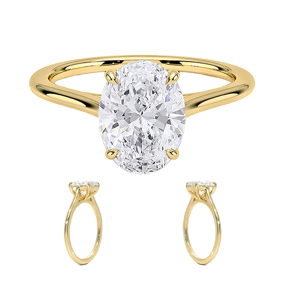 Classic Adorned Dawn 2ct E VVS2 Oval Lab Diamond Engagement Ring (OV 3126)