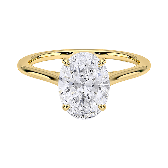 Classic Adorned Dawn 2ct E VVS2 Oval Lab Diamond Engagement Ring (OV 3126)