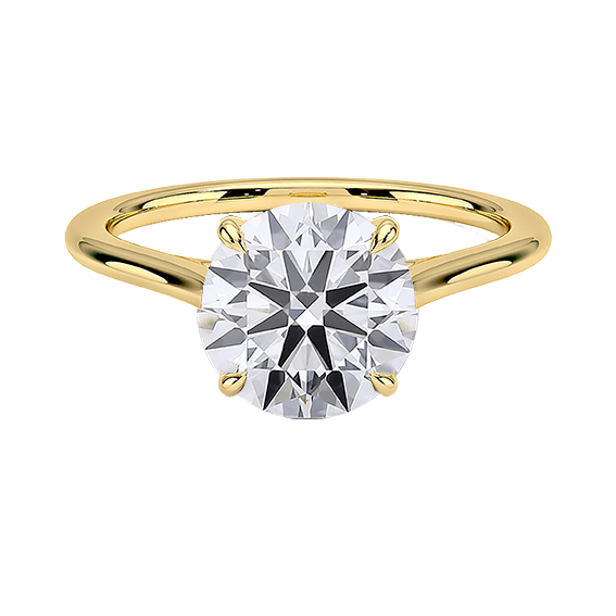 Classic Dawn Four-Prong Engagement Ring 14k 3ct E VVS2 Solitaire Radiant Cut Lab Diamond (RD 2130)