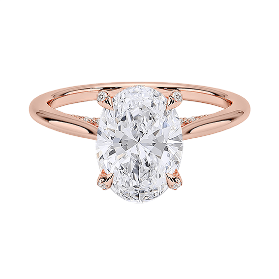 Adorned Dawn 2ct E VVS2 Oval Lab Diamond Engagement Ring (OV 3128)