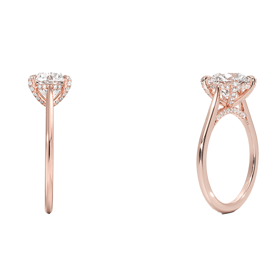 Classic Dawn Four-Prong Engagement Ring 14k 2.5ct E VVS2 Hidden Halo  Solitaire Round Brilliant Cut Lab Diamond (RD 2132)