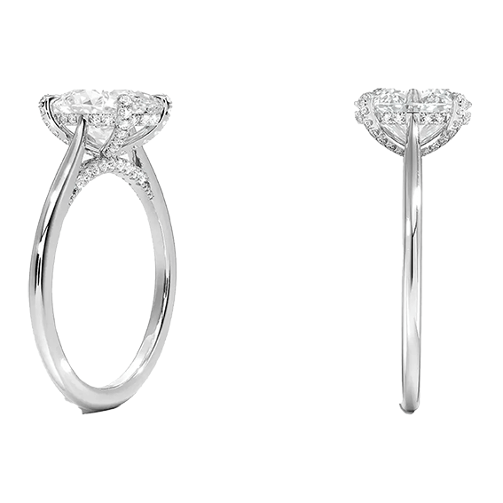 Adorned Dawn 2ct E VVS2 Oval Lab Diamond Engagement Ring (OV 3128)