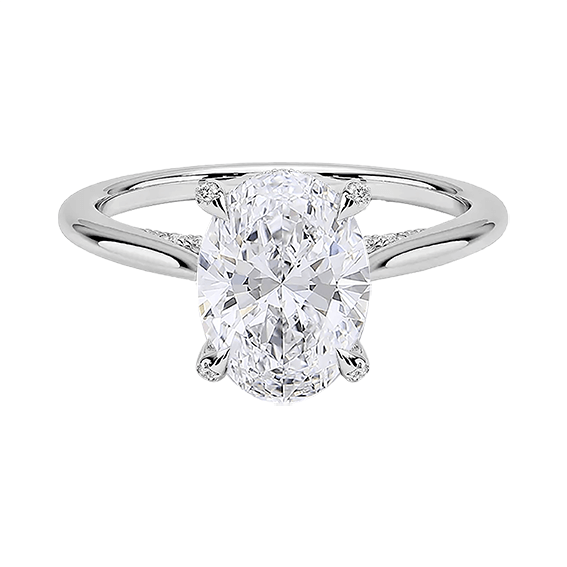 Adorned Dawn 2ct E VVS2 Oval Lab Diamond Engagement Ring (OV 3128)