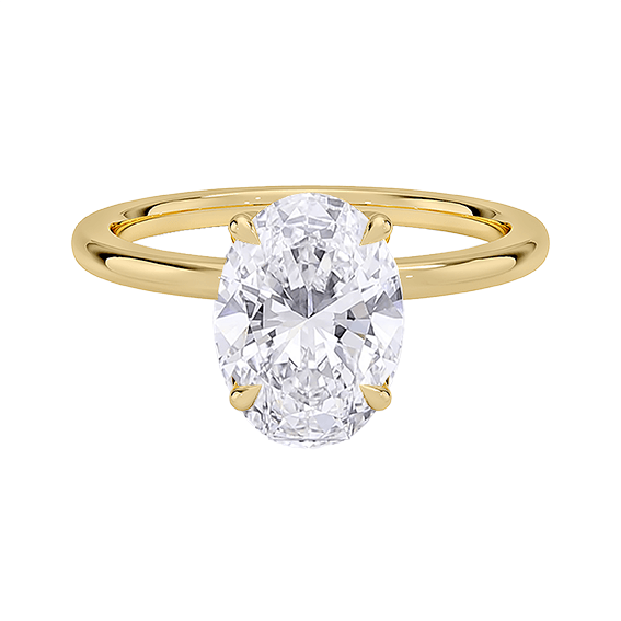 Petal 1.5ct D VVS2 Oval Cut Diamond Engagement Ring with Lab Diamond (OV 3125)