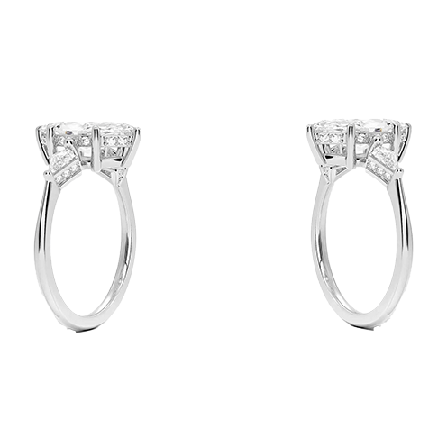 Luxe 2ct E VVS2 Three Stone Hidden Accent Diamond Engagement Ring Marquise Cut (MAR 8128)