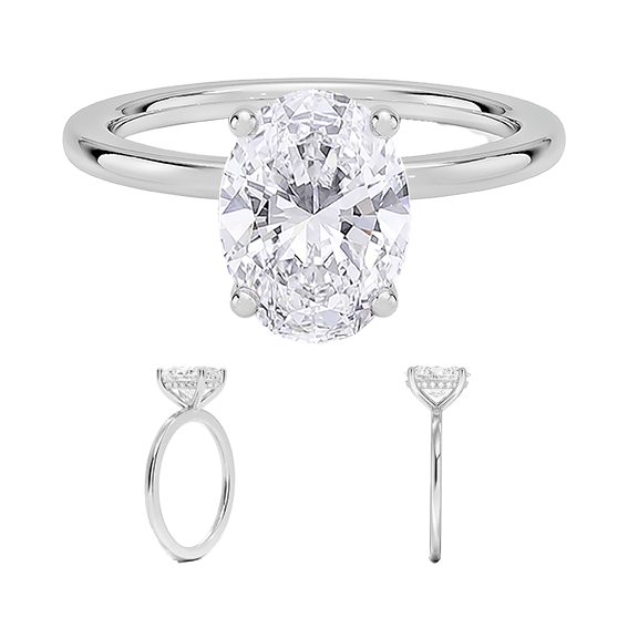 Sydney Perfect Fit 1.5ct D VVS2 Oval Diamond Engagement Ring Oval Cut Lab Diamond (OV 3122)