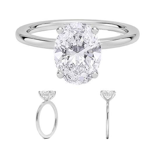 Sydney Perfect Fit 1.5ct D VVS2 Oval Diamond Engagement Ring Oval Cut Lab Diamond (OV 3122)