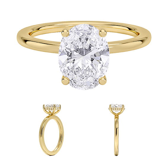 Sydney Perfect Fit 1.5ct D VVS2 Oval Diamond Engagement Ring Oval Cut Lab Diamond (OV 3122)