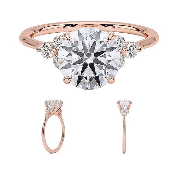 Melody 1.5ct D VVS2 Round Brilliant Cut Lab Diamond Engagement Ring (RD 3131)