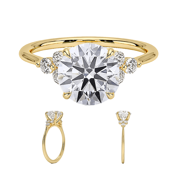 Melody 1.5ct D VVS2 Round Brilliant Cut Lab Diamond Engagement Ring (RD 3131)