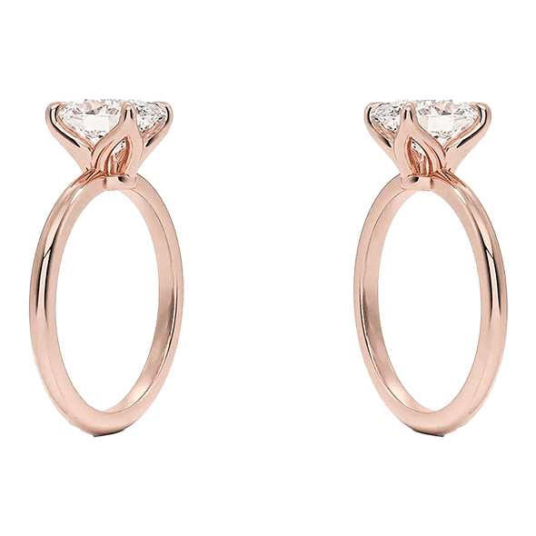 14K 2.5ct Solitaire Engagement Ring Solitaire Lab Diamond (OV 3118)