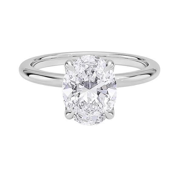 14K 2.5ct Solitaire Engagement Ring Solitaire Lab Diamond (OV 3118)