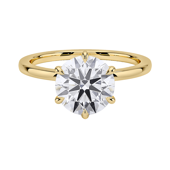 Hidden Halo 2.5ct E VVS2 Lab Diamond Engagement Ring 14k Round Brilliant Cut Six prong (RD 1127)