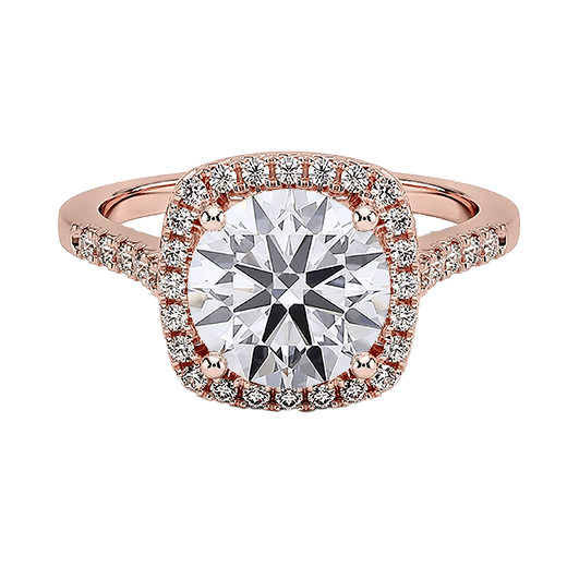 Odessa Halo 1.5ct D VVS2  Lab Diamond Engagement Ring(RD 1132)