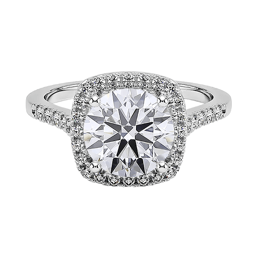 Odessa Halo 1.5ct D VVS2  Lab Diamond Engagement Ring(RD 1132)