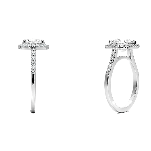 Odessa Halo 1.5ct D VVS2  Lab Diamond Engagement Ring(RD 1132)