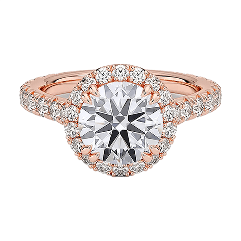 Luxe 1.5ct D VVS2  14K Halo Lab Diamond Engagement Ring Round Brilliant Cut  (RD 2124)