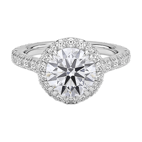 Luxe 1.5ct D VVS2  14K Halo Lab Diamond Engagement Ring Round Brilliant Cut  (RD 2124)