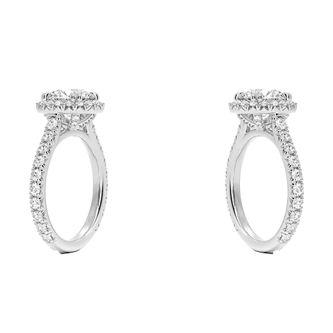 Luxe 1.5ct D VVS2  14K Halo Lab Diamond Engagement Ring Round Brilliant Cut  (RD 2124)