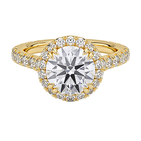 Luxe 1.5ct D VVS2  14K Halo Lab Diamond Engagement Ring Round Brilliant Cut  (RD 2124)